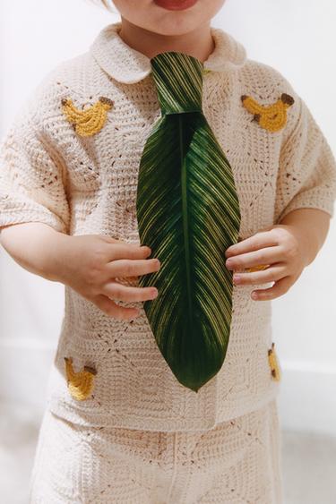 KNITTED CROCHET BANANA SHIRT - Ecru by Zara