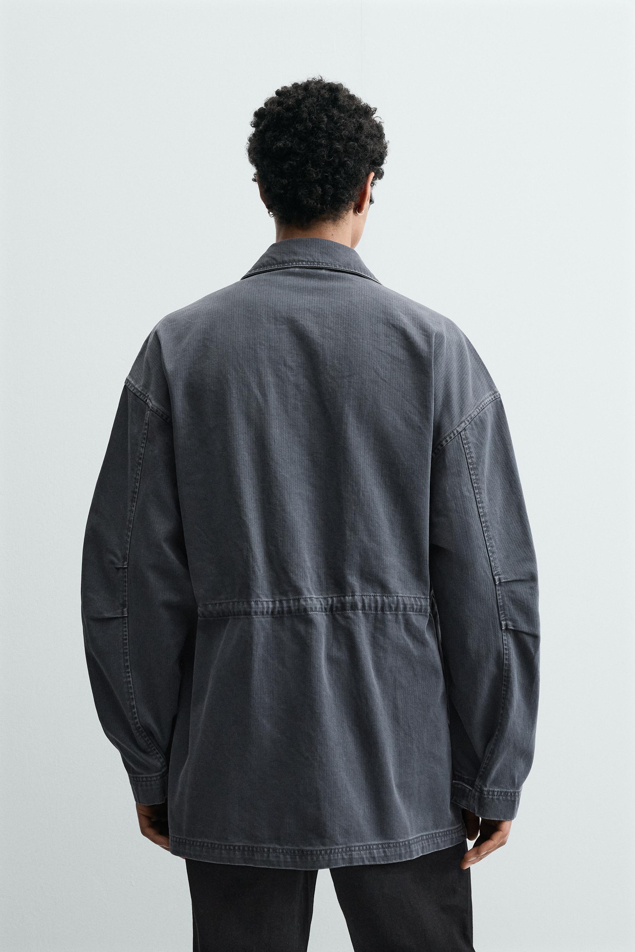 WASHED COTTON TEXTURED PARKA