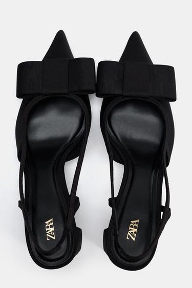 SLINGBACK SHOES WITH BOW - Black by Zara