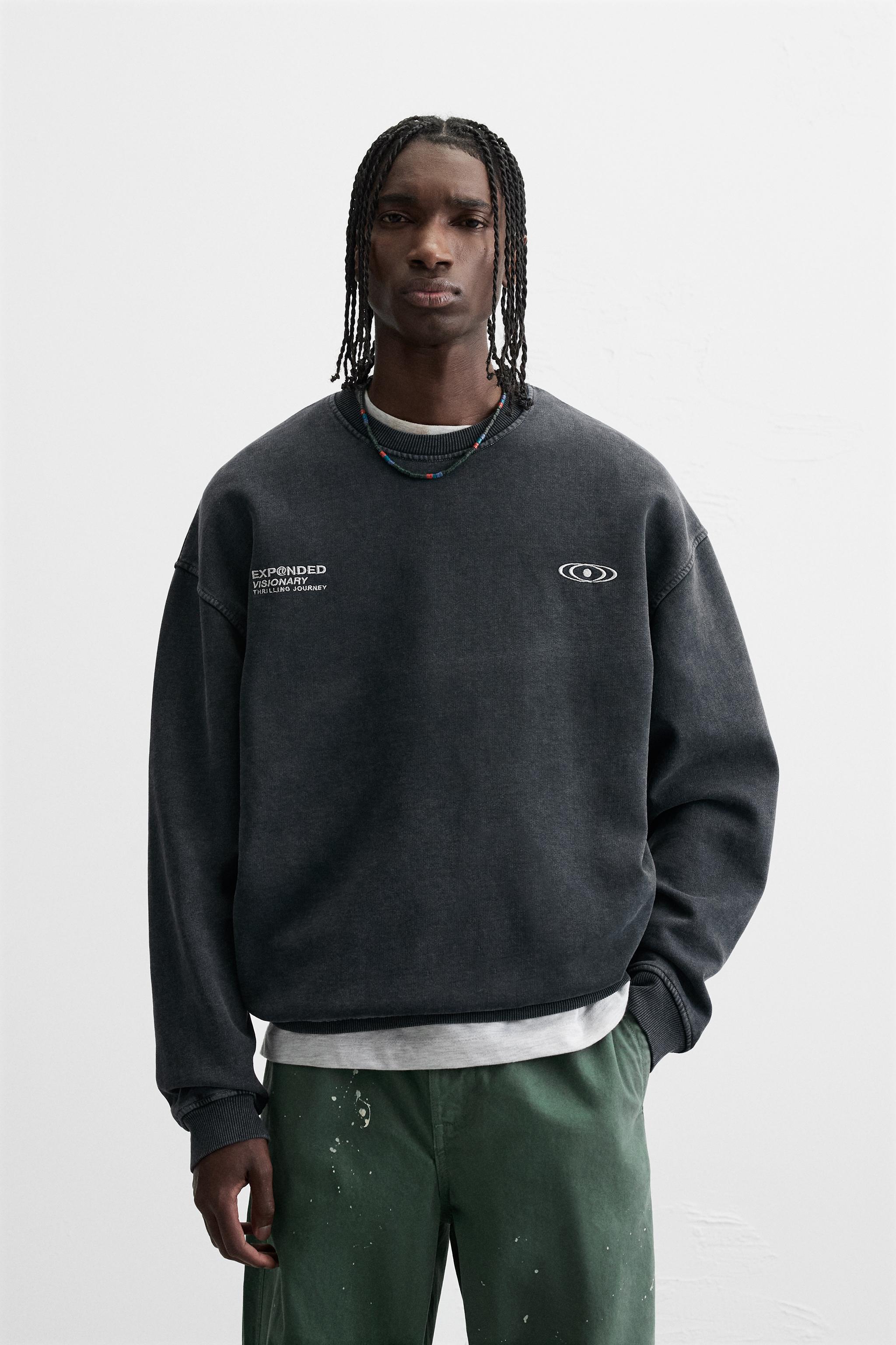 SWEAT DÉLAVÉ IMPRIMÉ BOXY FIT