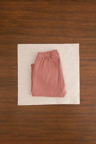 ZARA TIMELESS - PLAIN COTTON PYJAMAS WITH BUTTONS - Pink by Zara - Image 4