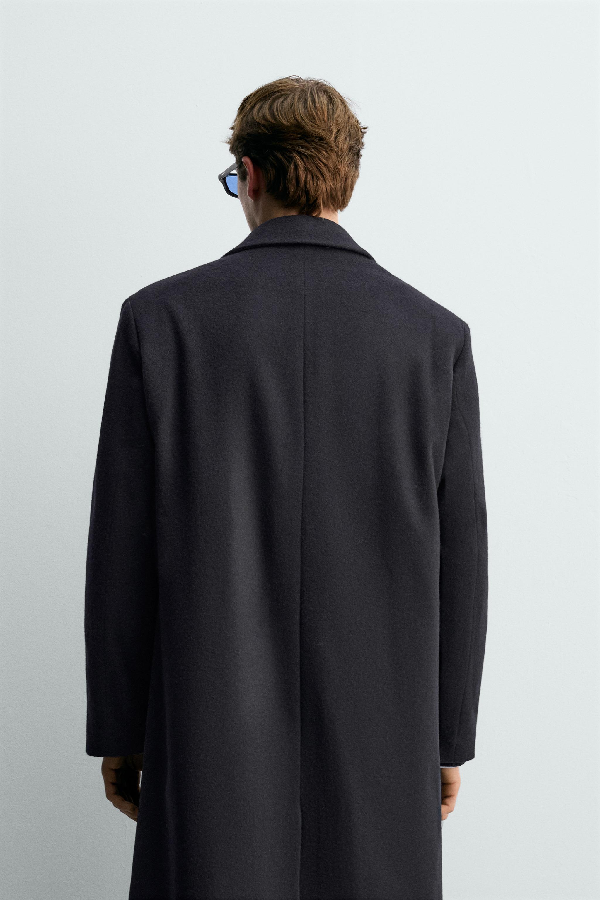 DOUBLE-BREASTED WOOL BLEND COAT AARON LEVINE X ZARA