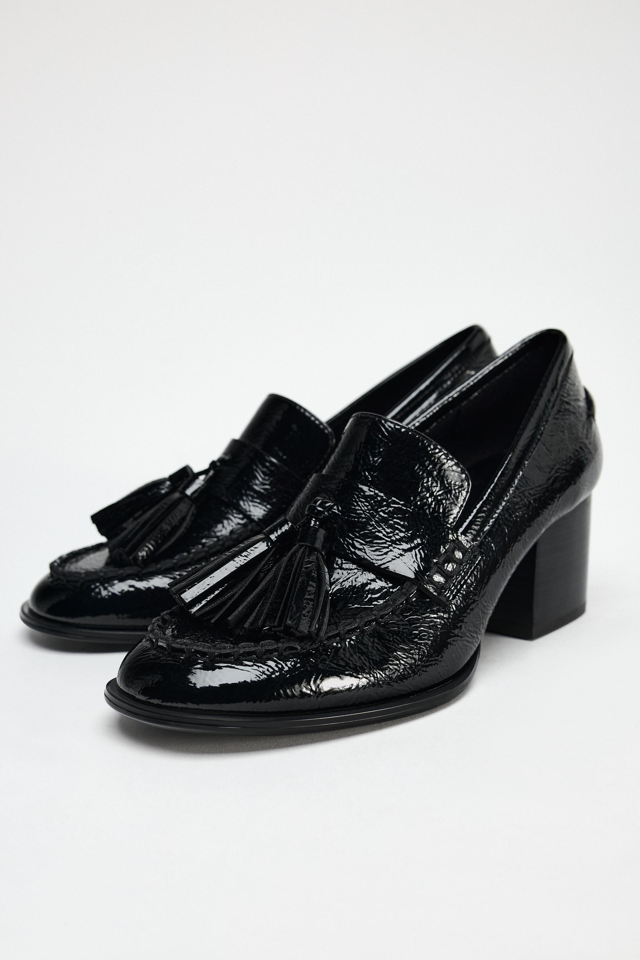 ZARA タッセル付きエナメル風ローファー ZARA タッセル付きエナメル風ローファー size:37 - メルカリ
