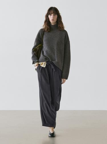 Zara Wool turtleneck knit sweater - Anthracite grey - Image 0