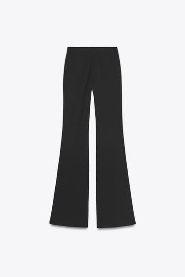 PANTALÓN CREPE FLARE - Negro de Zara - Imagen 0