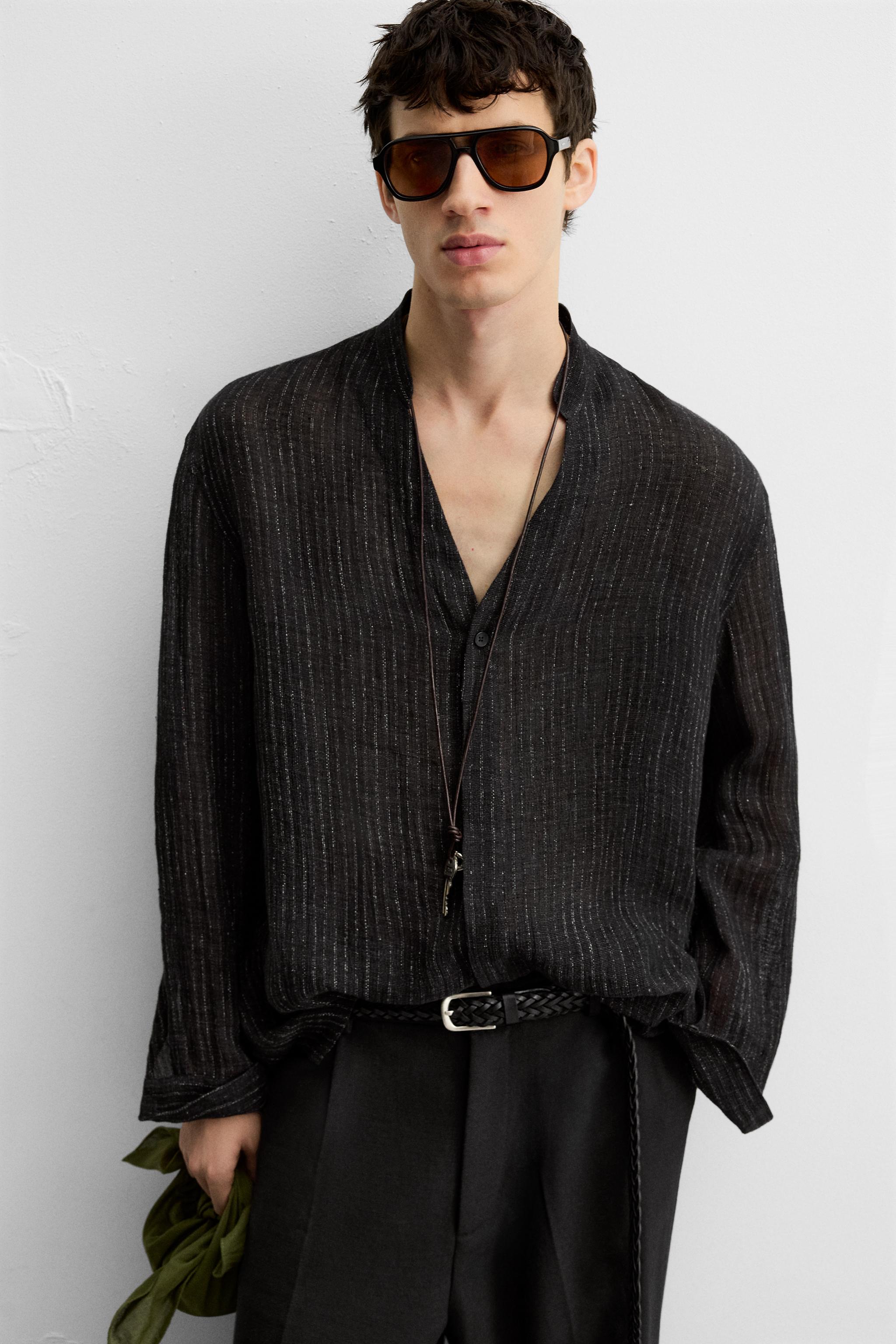 【最終値下】sahara Embroidery Sheer Shirt ブラック Embroidery Sheer Shirt – MARTE