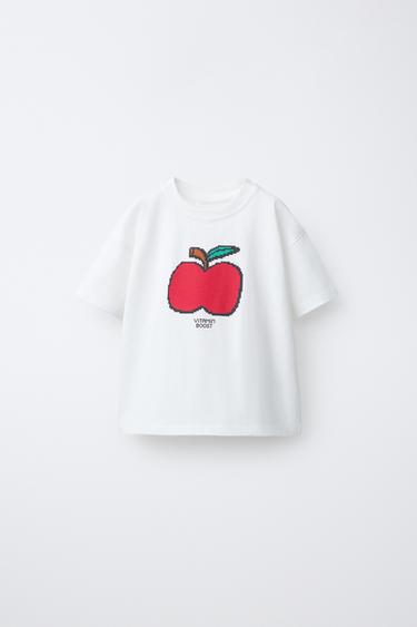 CAMISETA ESTAMPADO FRUTA - Blanco de Zara - Imagen 0