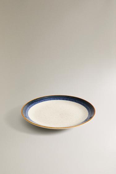 STONEWARE DESSERT PLATE - Blue by Zara - Image 1