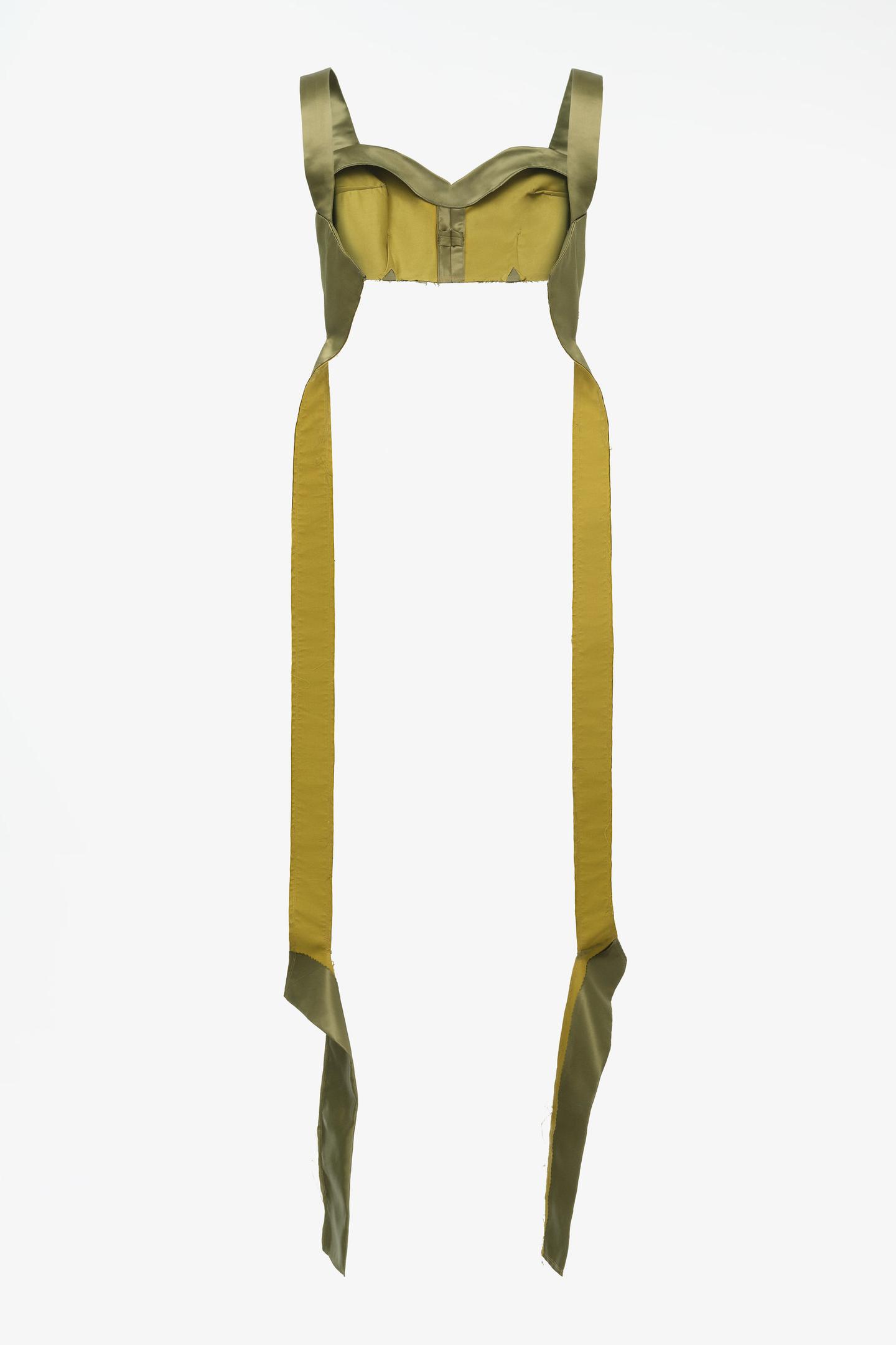 Женский топ Zara Limited Edition Bow Top, цвет: Оливковый зелёный — фото 4