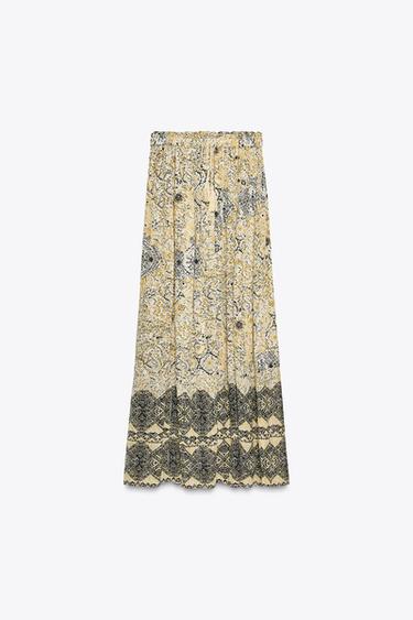 METALLIC THREAD PRINTED SKIRT - Printed by Zara