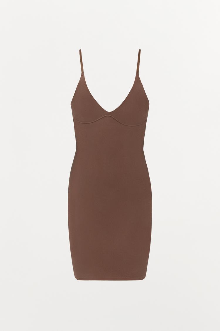 KORTE JURK MET POLYAMIDE