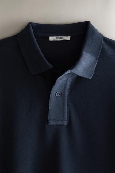 COTTON BEACH POLO SHIRT - Blue by Zara - Image 1