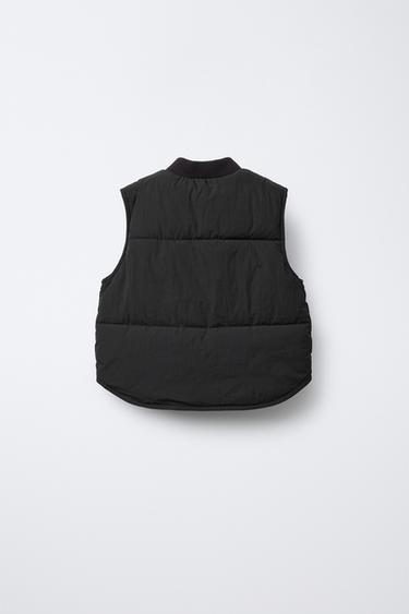DOUDOUNE SANS MANCHES REMBOURRÉE ET IMPERMÉABLE - Noir de Zara - Image 1