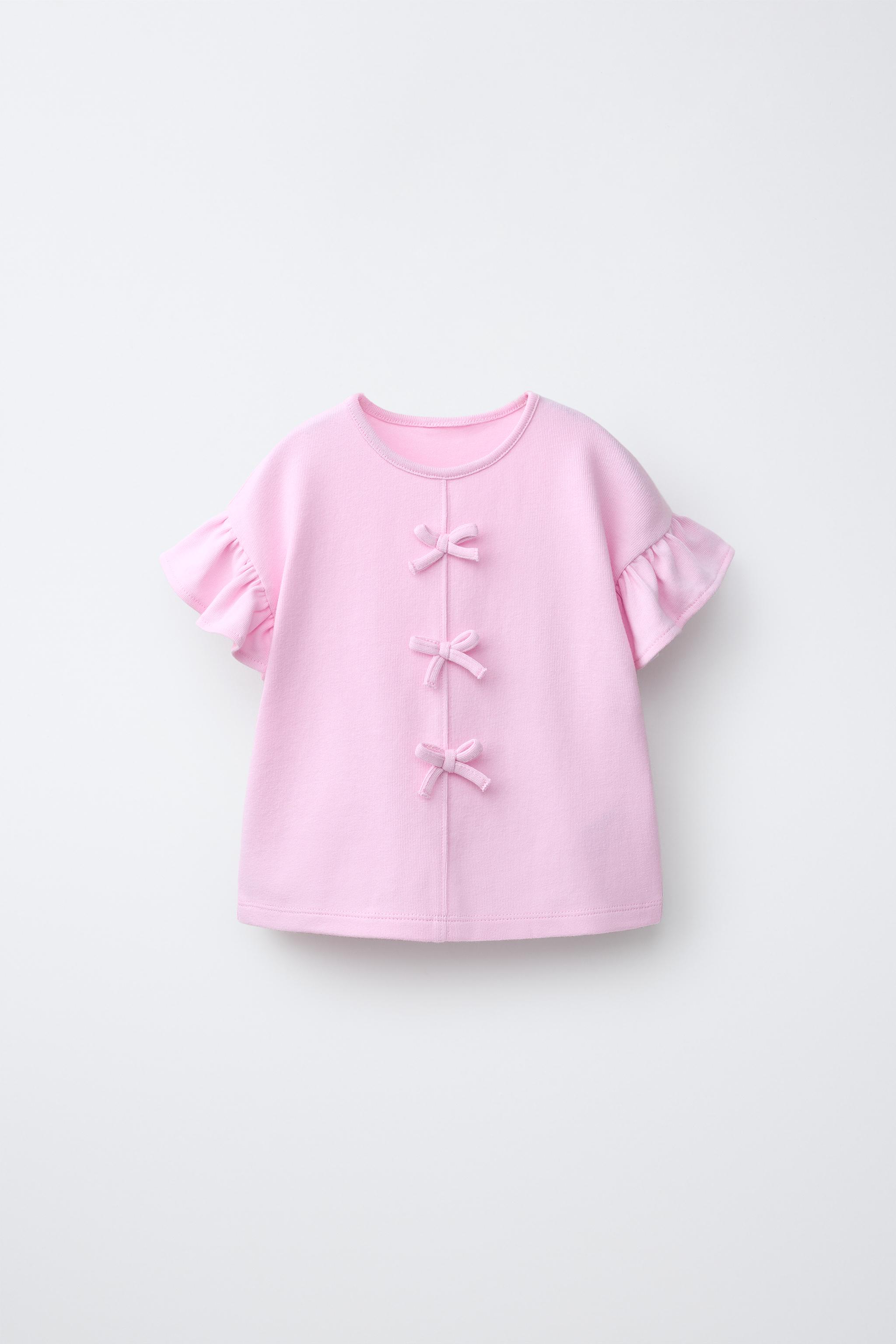 BOW AND RUFFLE T-SHIRT