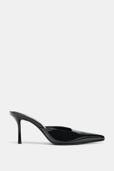 HEELED SLINGBACK SHOES - Black by Zara - Image 0