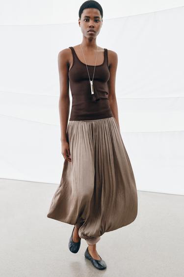 VEST TOP - Brown by Zara