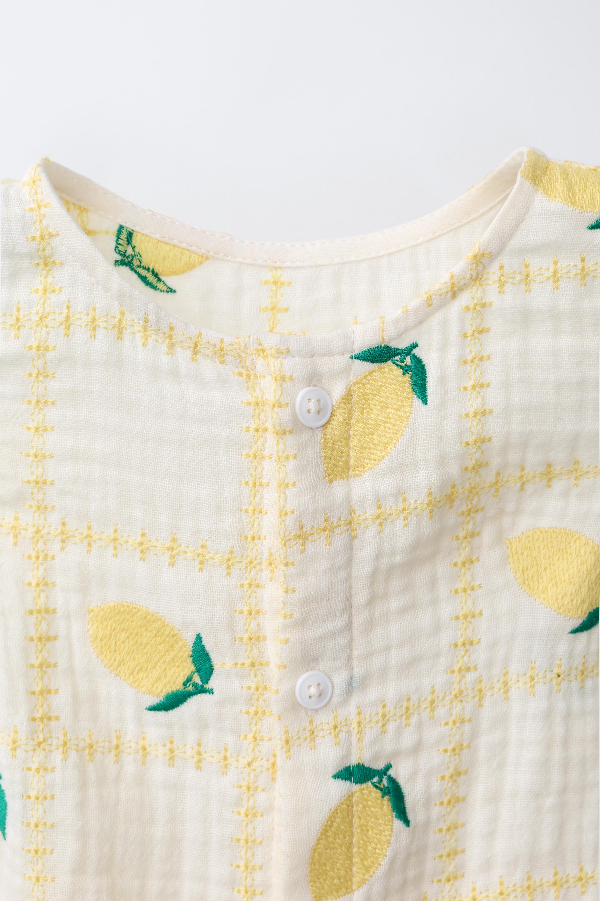 BODY BRODÉ CITRONS CASA LAWA X ZARA KIDS