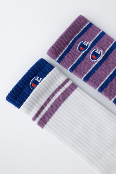 CHAMPION ® X ZARA STRIPED LONG SOCKS - Mauve by Zara - Image 2