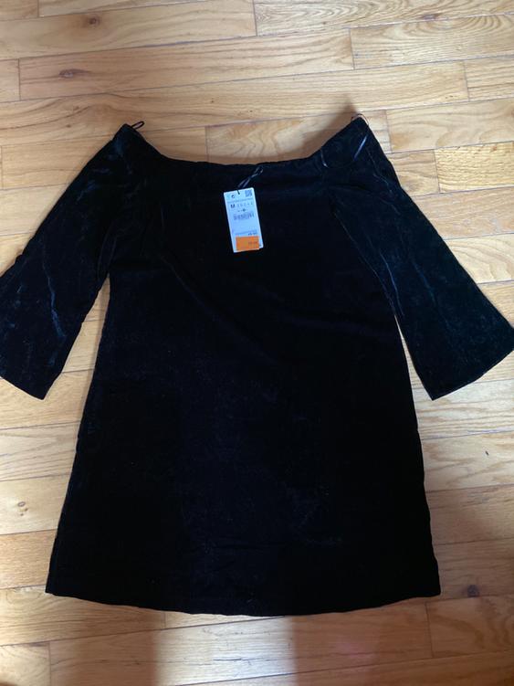 VELVET BLACK DRESS SECOND HAND