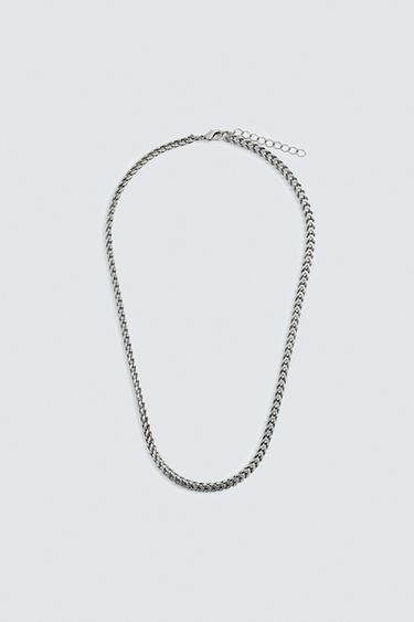 VÒNG CỔ XÍCH KIM LOẠI - Màu bạc từ Zara