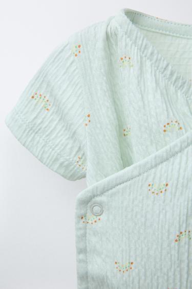 BODY CROISÉ TEXTURÉ ARC-EN-CIEL - Vert d'eau de Zara - Image 2