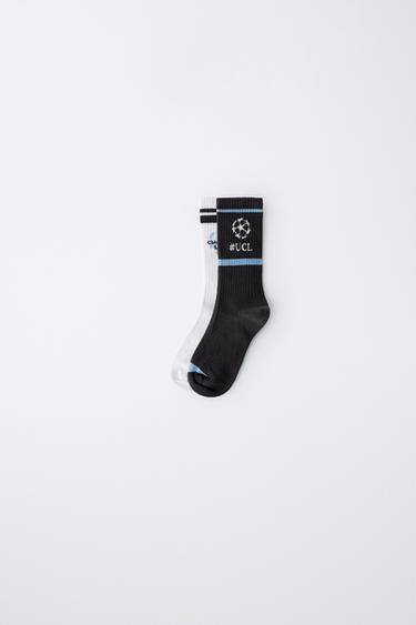 2ER-PACK LANGE SOCKEN UEFA CHAMPIONS LEAGUE ® - Weiß von Zara
