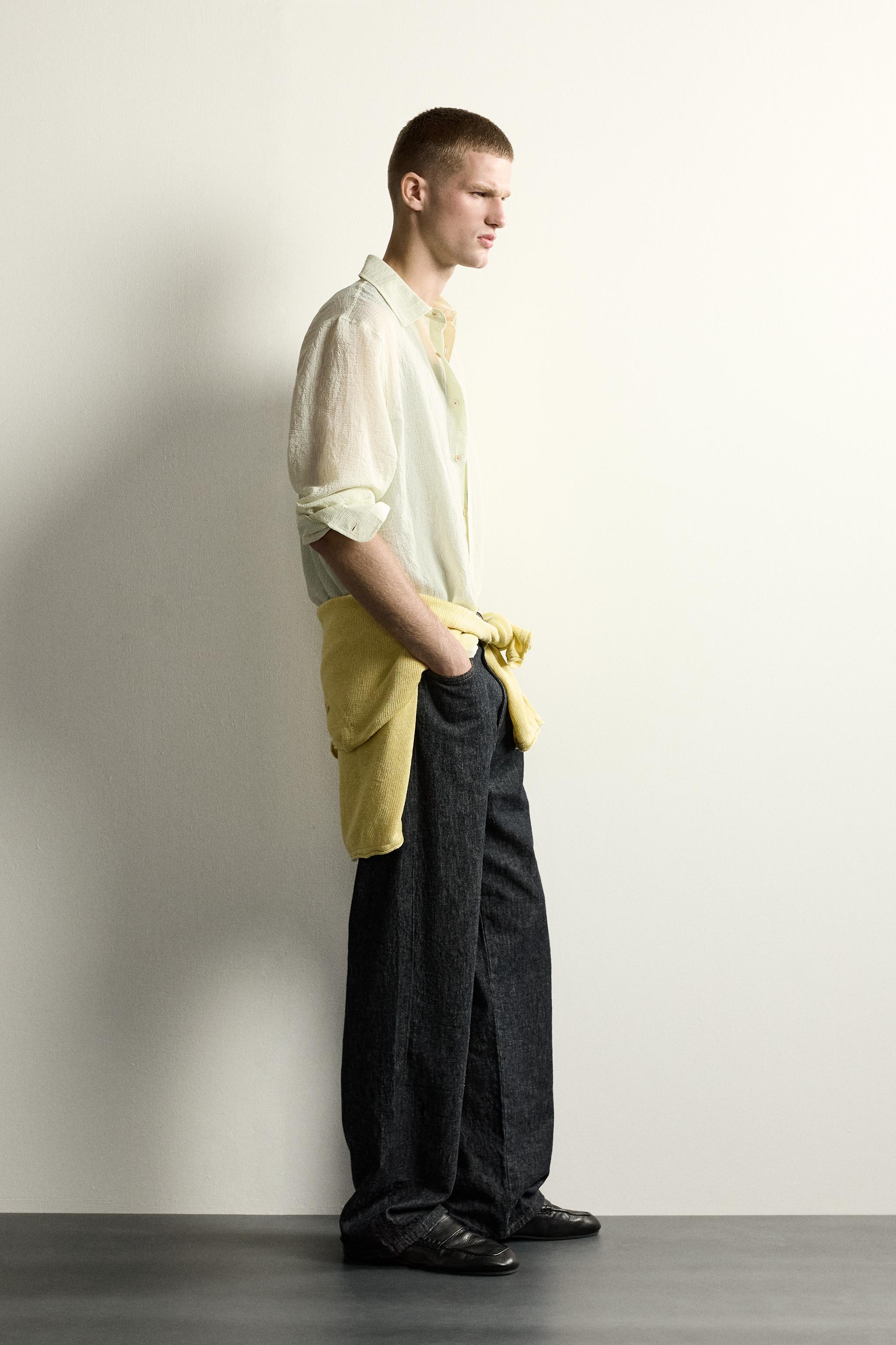RELAXED FIT STRUCTURED FLOWY SHIRT