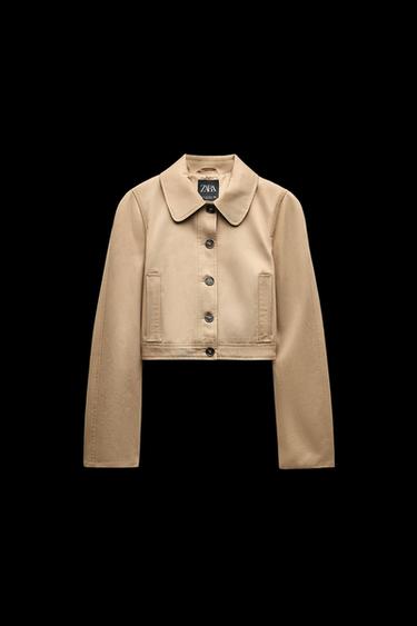 TRENCH CORTO CAMISERO - Tabaco de Zara - Imagen 0