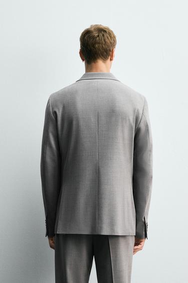 TEXTURED SUIT BLAZER - Light grey by Zara - Image 2