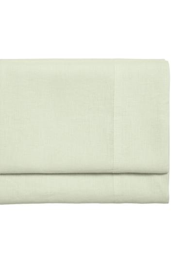 WASHED LINEN FLAT SHEET (140 GSM) - Light green by Zara