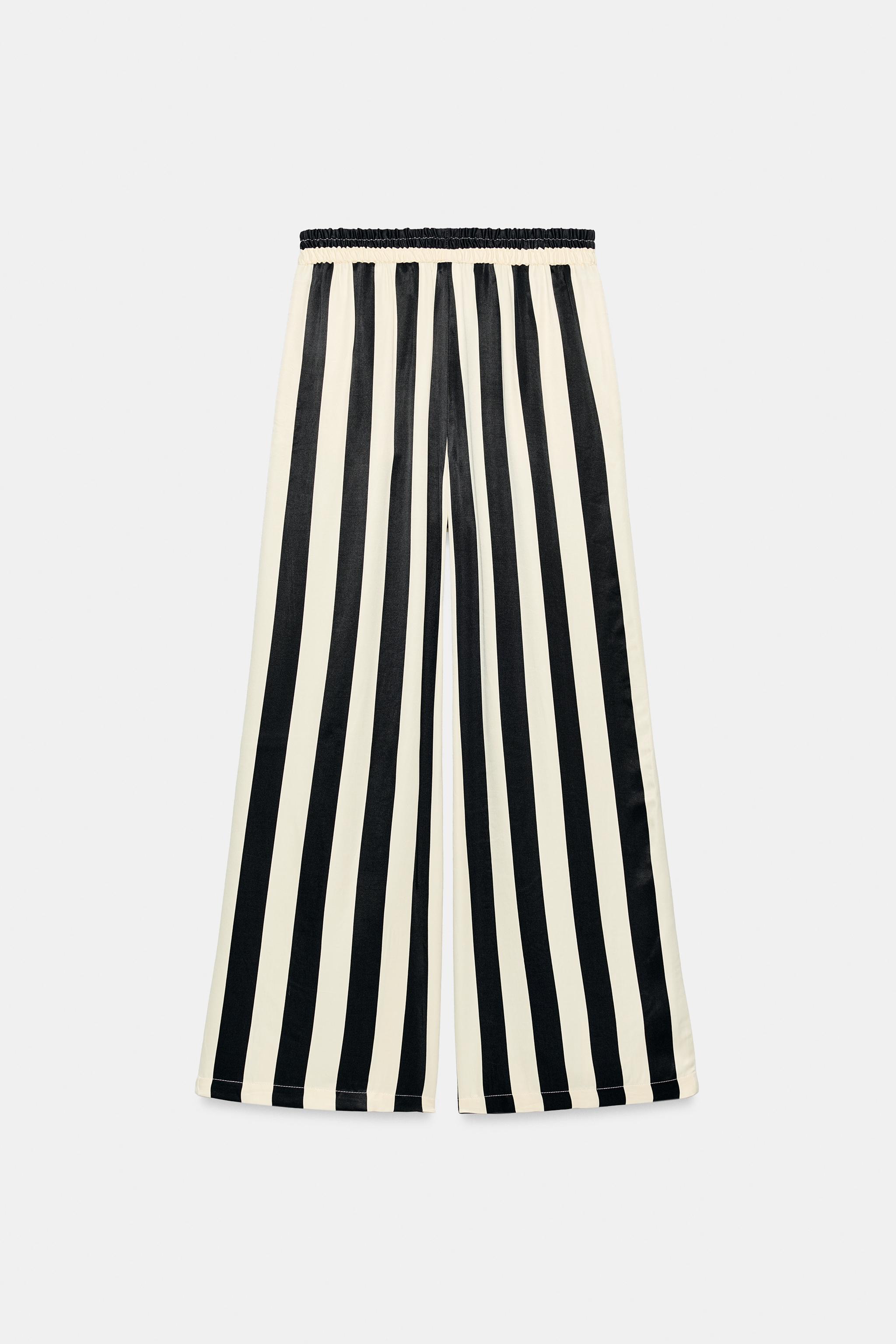 Детские брюки Zara STRIPED WIDE LEG PANTS — фото 2