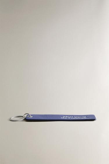 LEATHER TENNIS KEYRING - Blue by Zara - Image 4