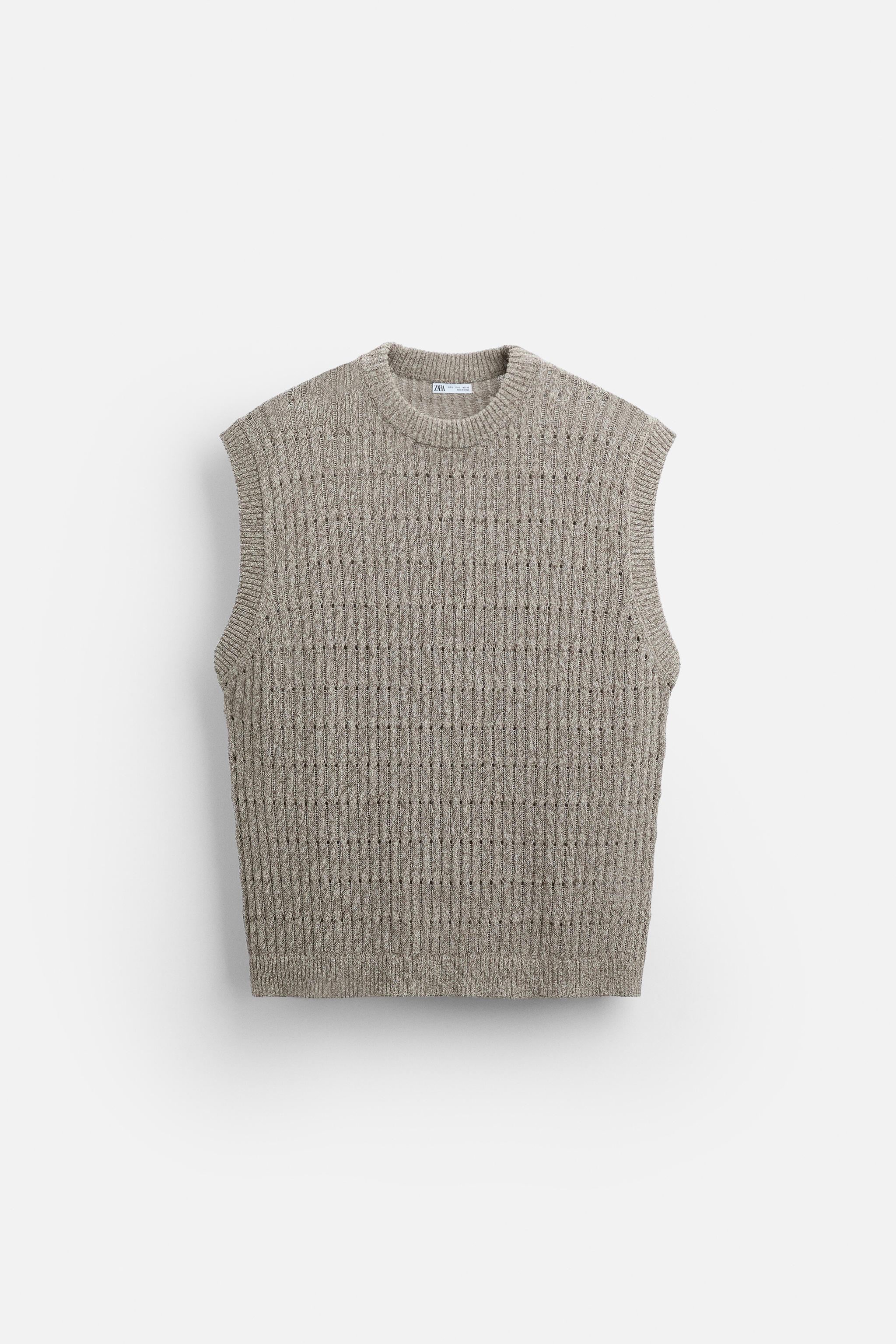 Knitted Chunky Wool Sweater Vest for Women, Oversized
