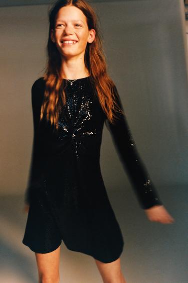SHINY KNOT DRESS - Black by Zara