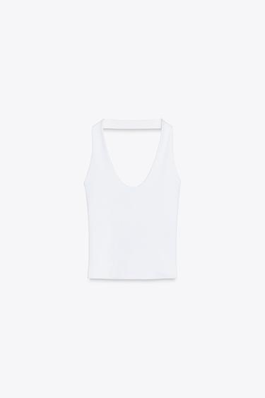 HALTERTOP - Wit van Zara