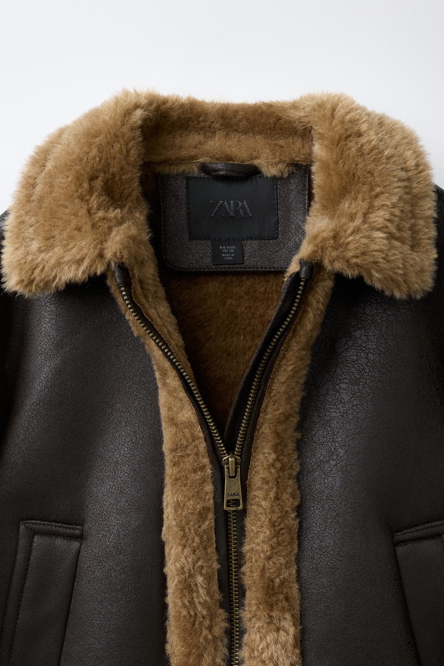 Детская куртка Zara Double-Faced, цвет: Коричневый — фото 7