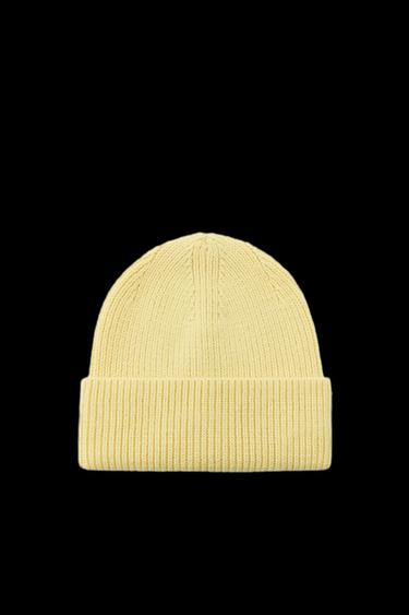 RIBBED KNIT BEANIE - Yellow by Zara