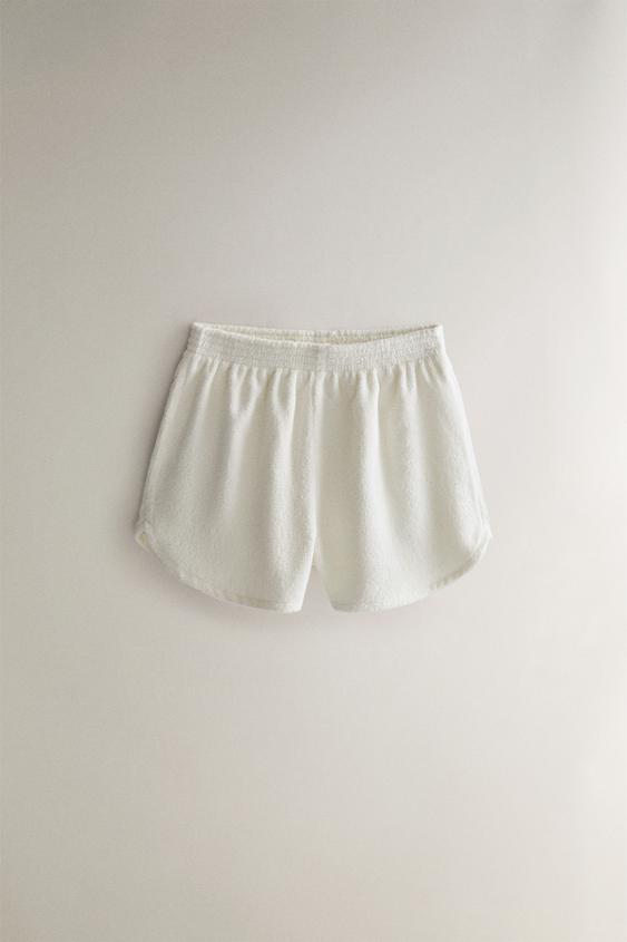 COTTON TERRY BEACH SHORTS - Ivory by Zara - Image 0