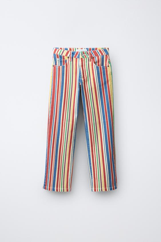 STRIPED STRAIGHT FIT JEANS - striped by Zara - Image 0