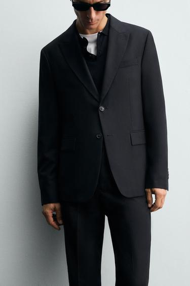 BLAZER COSTUME À CHEVRONS - Bleu marine de Zara - Image 5