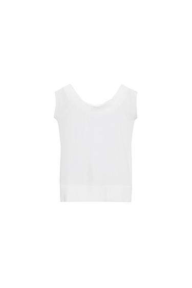 BOAT NECK TOP - White by Zara