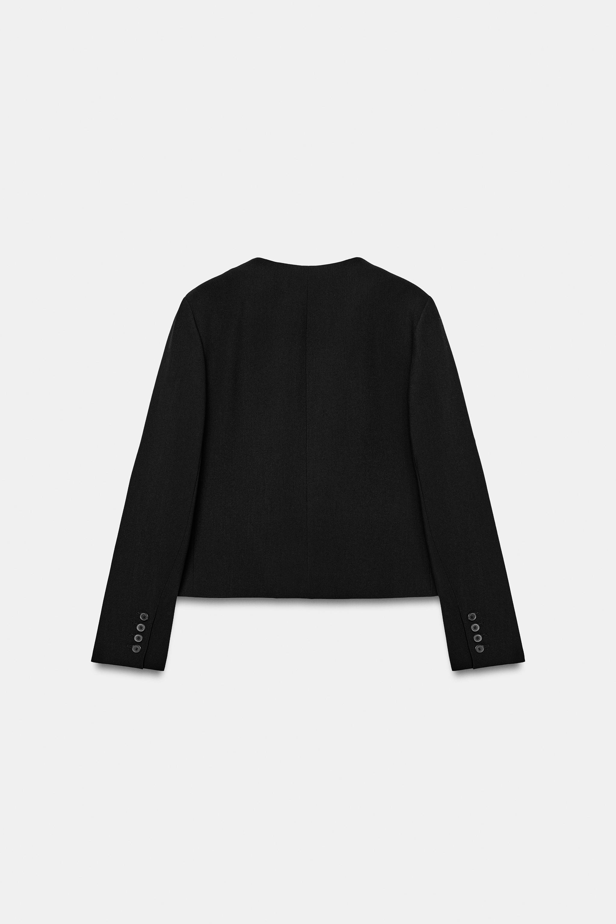 ZW COLLECTION SIDE LAPEL BLAZER - Black | ZARA United States
