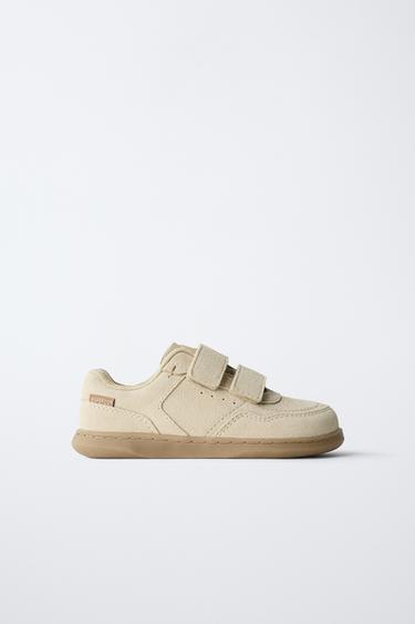 Zara STRAPPY LEATHER BAREFOOT SNEAKERS - Sandy Brown