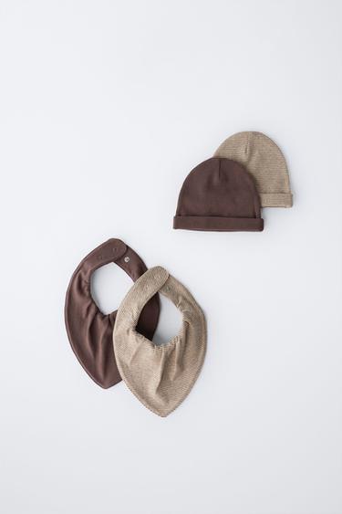 2ER-PACK MÜTZEN UND 2ER-PACK LÄTZCHEN - Braun von Zara