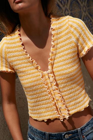 JACQUARD TOP JACKET - yellow by Zara - Image 1