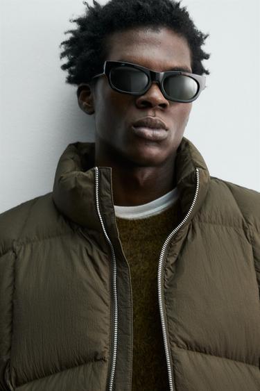 GILET DOUDOUNE 100 % PLUME - Kaki foncé de Zara - Image 4