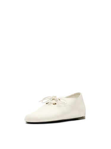 Zapato cordon piel soft - Blanco de Zara