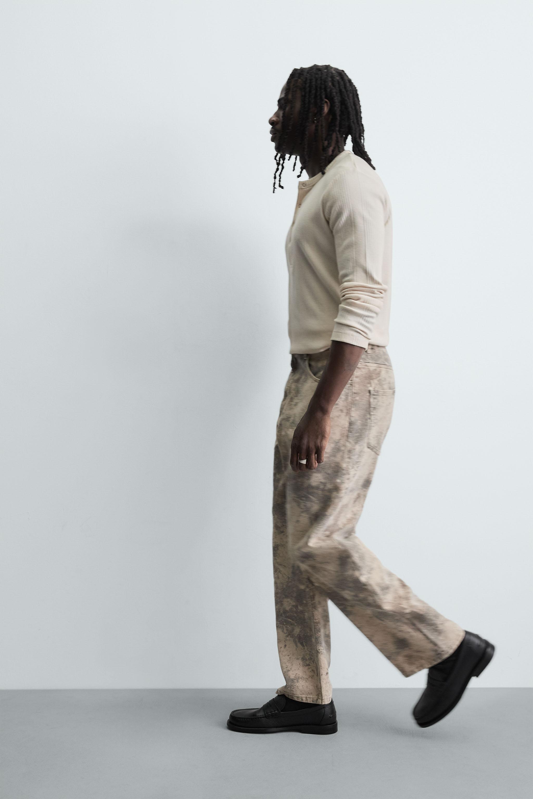 ABSTRACT PRINT BAGGY FIT PANTS