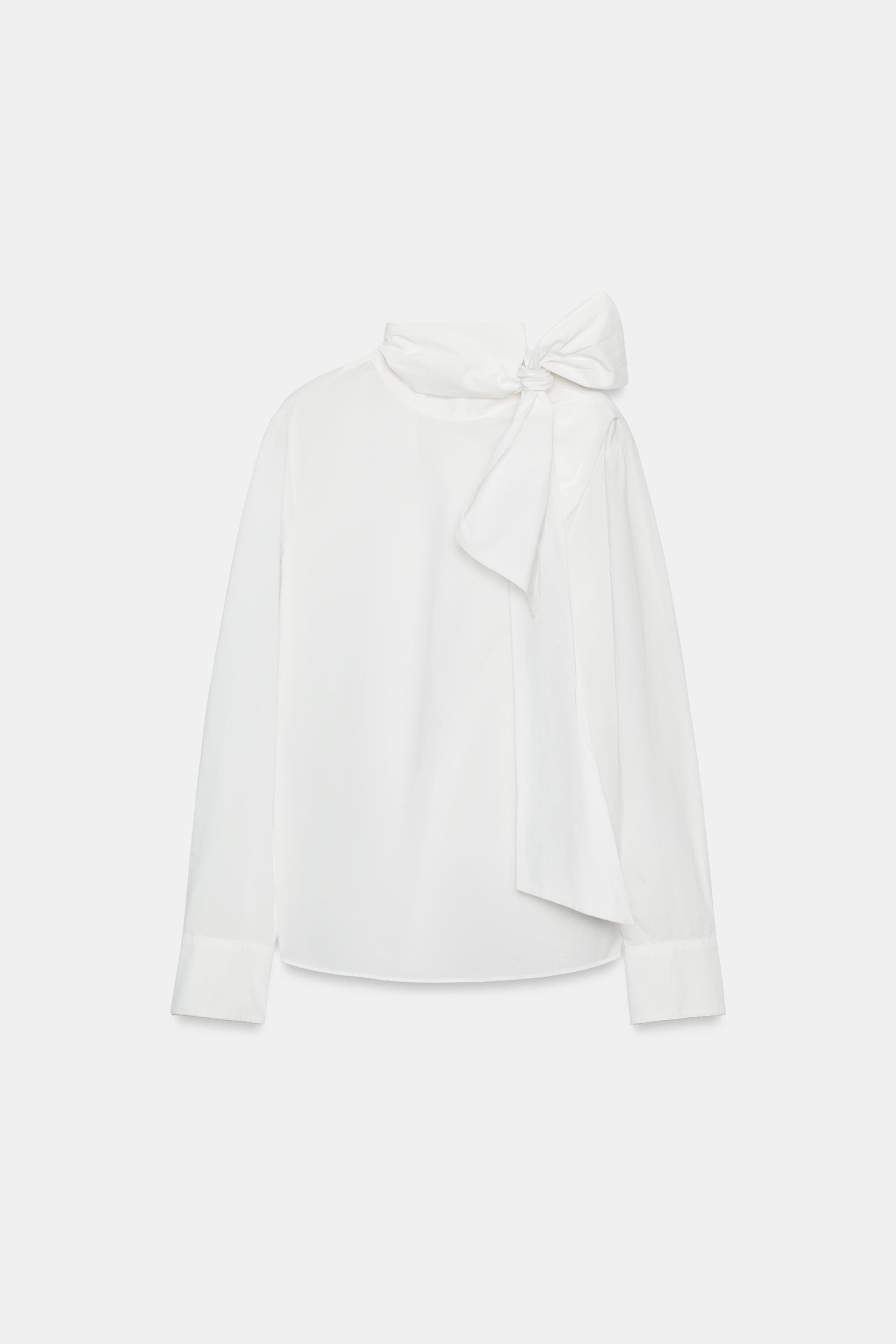 ZW COLLECTION POPLIN TIE SHIRT