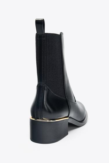 HEELED ANKLE BOOTS - Black by Zara - Image 4